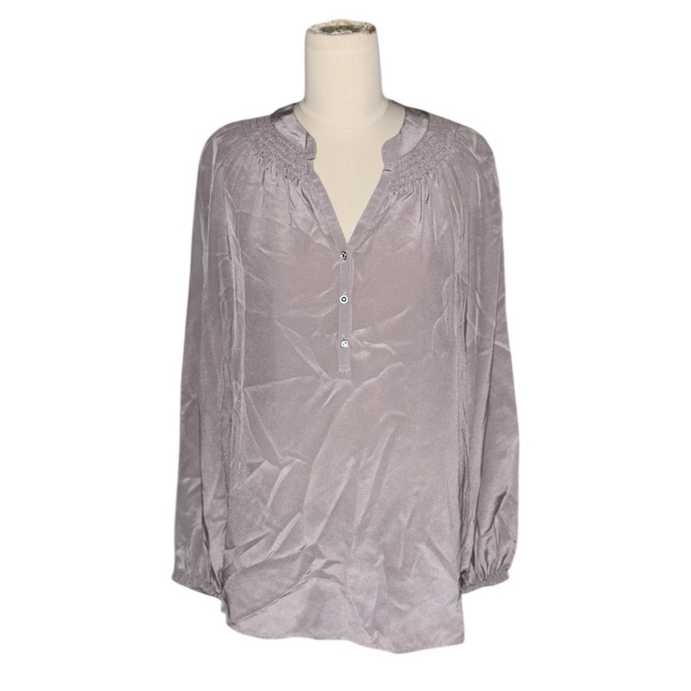 Lilly Pulitzer Gray Elsa Silk Top